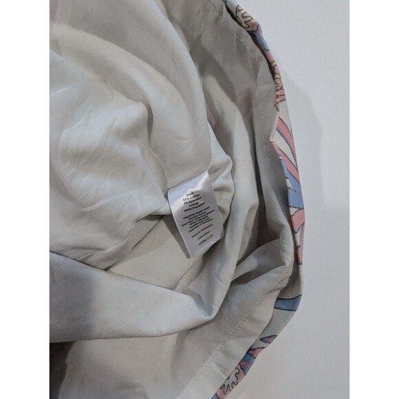 Talbots A-Line Pencil Skirt Pastel Beach Tropical Print With Parrots Size 4 - Picture 10 of 11